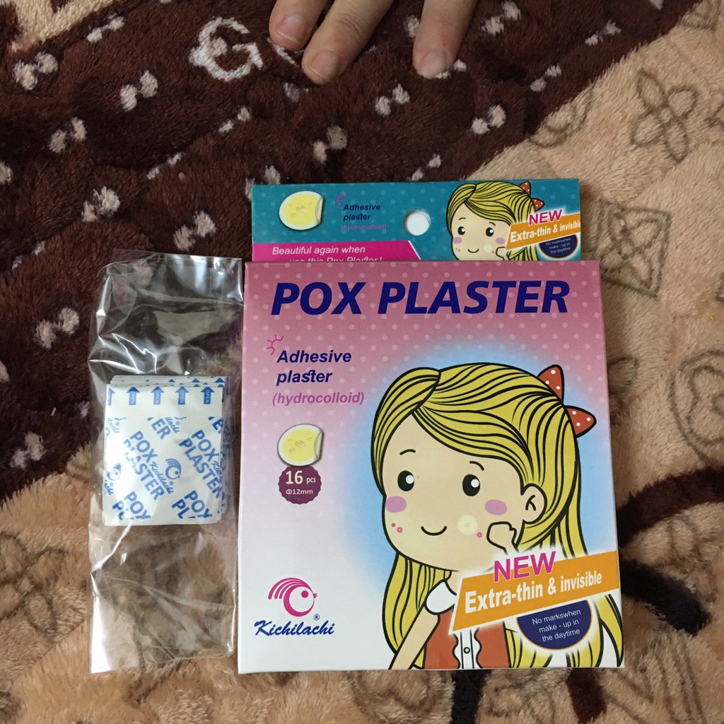 Miếng dán mụn Pox Plaster (hộp 16 miếng dán)