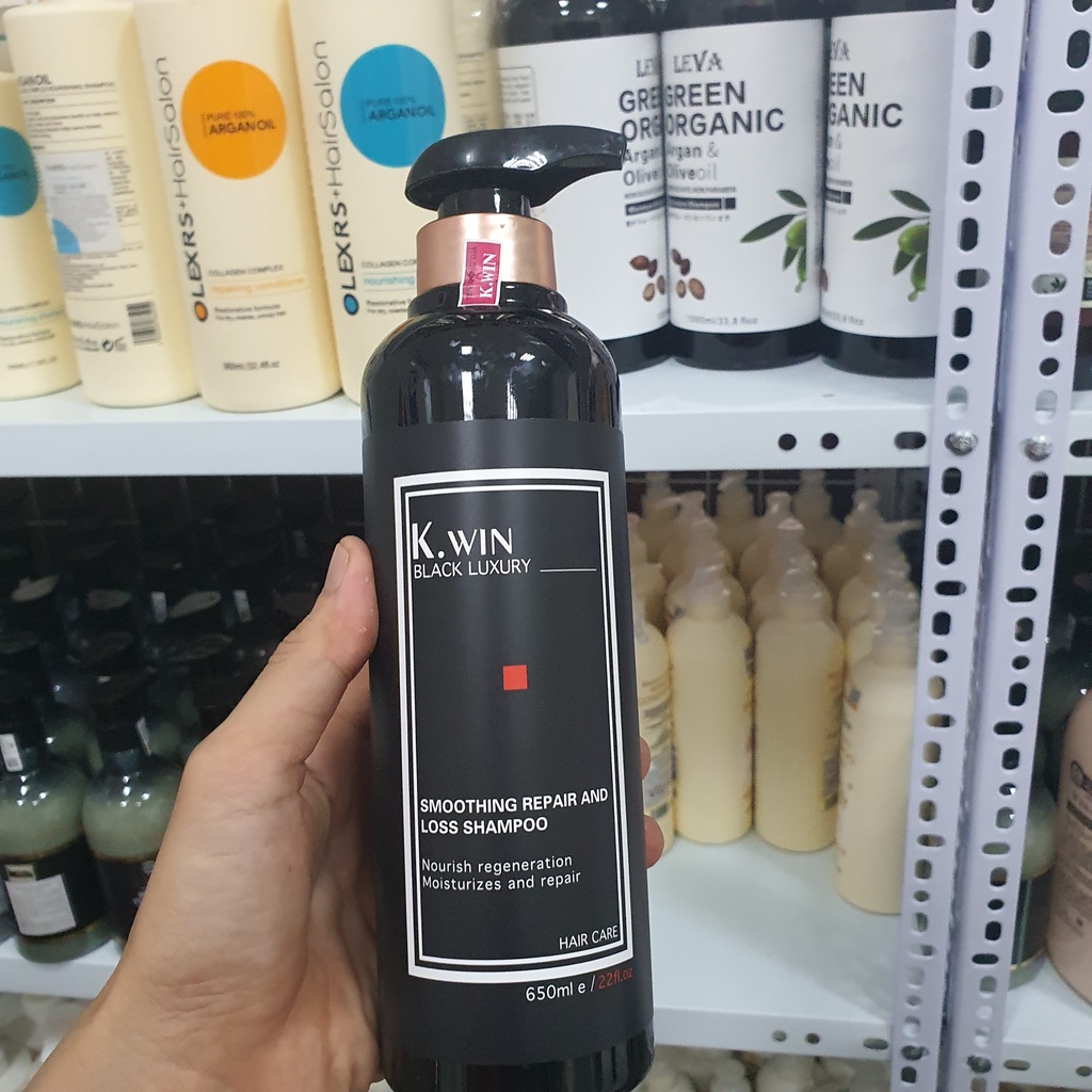 Dầu Gội Xả K.win Black Luxury Hương Nước Hoa phục hồi ngăn gàu, ngăn dầu, chống rụng cặp 650ml - 1000ml hàng hiệu chính
