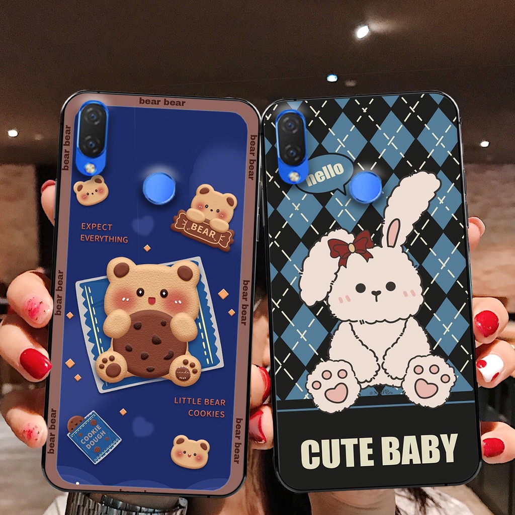 Ốp lưng Huawei Nova 3 / Nova 3E / Nova 3i in hình cute, chú gấu tinh nghịch siêu chất siêu rẻ