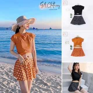 Bộ Đồ Bơi Bikini 2 Mảnh Hàn Quốc Chấm Bi Dễ Thương - Hàng Loại 1