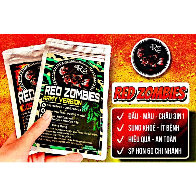 Tôm trộn Red Zombies - Hỗ trợ đầu màu châu (ship hoả tốc)