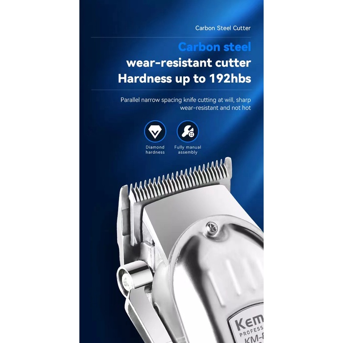 Tông đơ hớt tóc chuyên nghiệp không dây Kemei cho nam