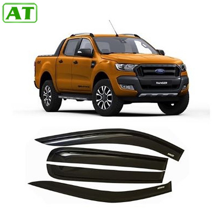 Vè Che Mưa Nhựa ABS Màu Đen Ford Ranger 2016-2020