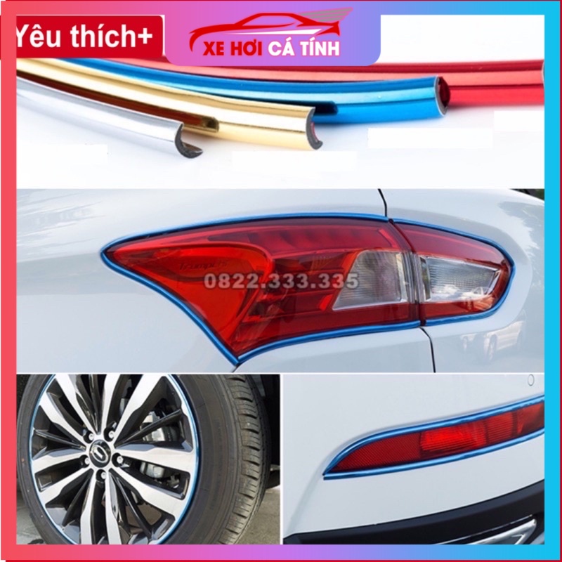 ⚡️FLASH SALE⚡️ chỉ viền bánh xe, nẹp chống xước lazang xe hơi,cao su dán viền trang trí bánh ô tô cuộn 8m chất lượng cao
