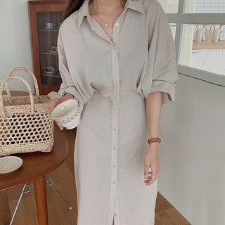 Váy sơ mi dáng dài Hàn Quốc