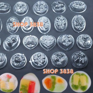 Combo 15 Khuôn Làm Thạch Rau Cau Sơn Thủy Bánh Flan Mini Ngộ Nghĩnh