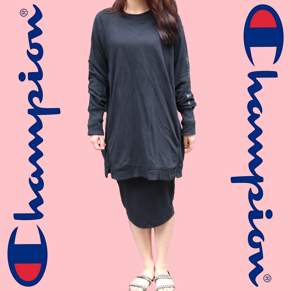 Áo Raglan Sweatshirt Champion Logo ⚡️FREE SIZE ⚡️Nỉ Champ chất liệu da cá chính hãng | BigBuy360 - bigbuy360.vn