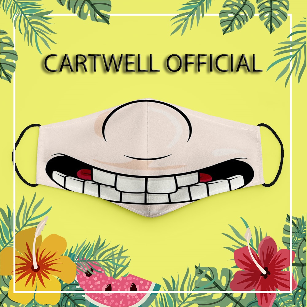 Khẩu trang dễ thương đáng yêu trẻ em vui nhộn cute hoạt hình Hình Vẽ DRAWN CARTWELL chống giọt bắn có thể giặt và tái sử