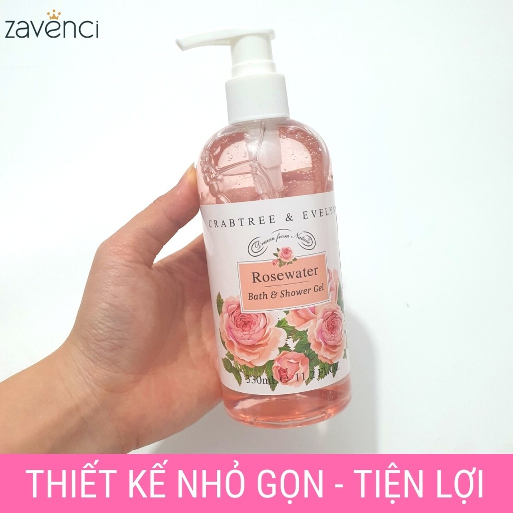 Sữa Tắm CRABTREE & EVELYN Dưỡng Da Trắng Sáng Mềm Mịn Hương Hoa Hồng Tự Nhiên (330ml) | BigBuy360 - bigbuy360.vn