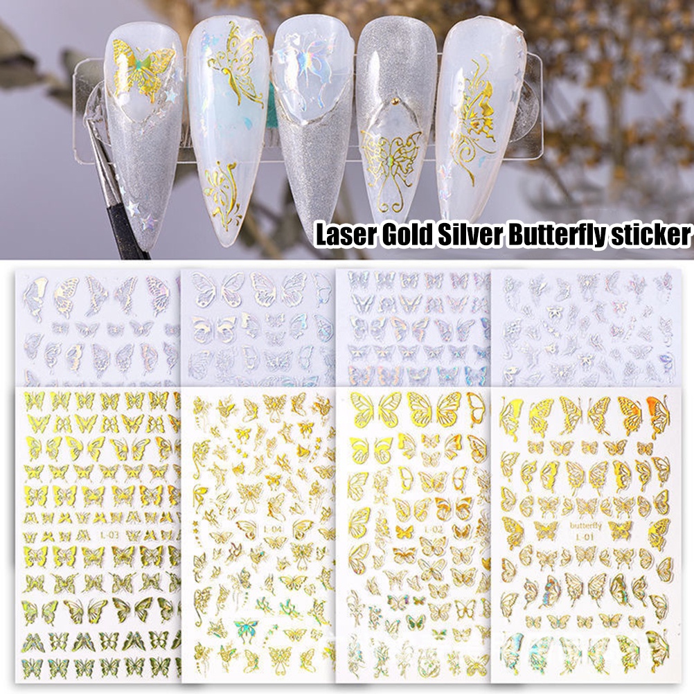 [Hàng mới về] Set 8 tờ miếng dán 3D chuyển nước trang trí móng nghệ thuật