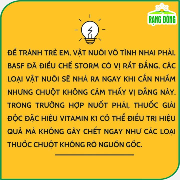 Chế Phẩm Diệt Chuột Sinh Học Thế Hệ Mới STORM, Diệt Chuột Siêu Nhanh (gói 20 viên) - Hạt Giống Rạng Đông