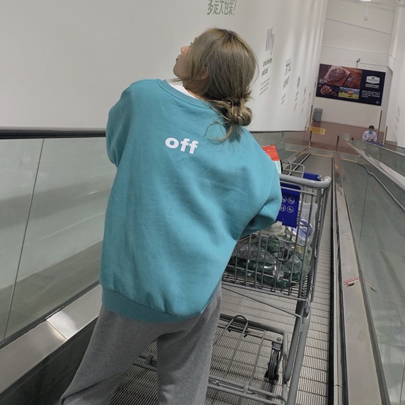 Áo Sweater Cổ Tròn Lót Nhung Thời Trang Xuân Thu | BigBuy360 - bigbuy360.vn