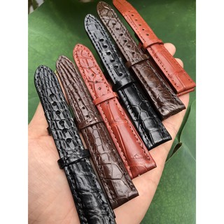 Dây đồng hồ da cá sấu size 18