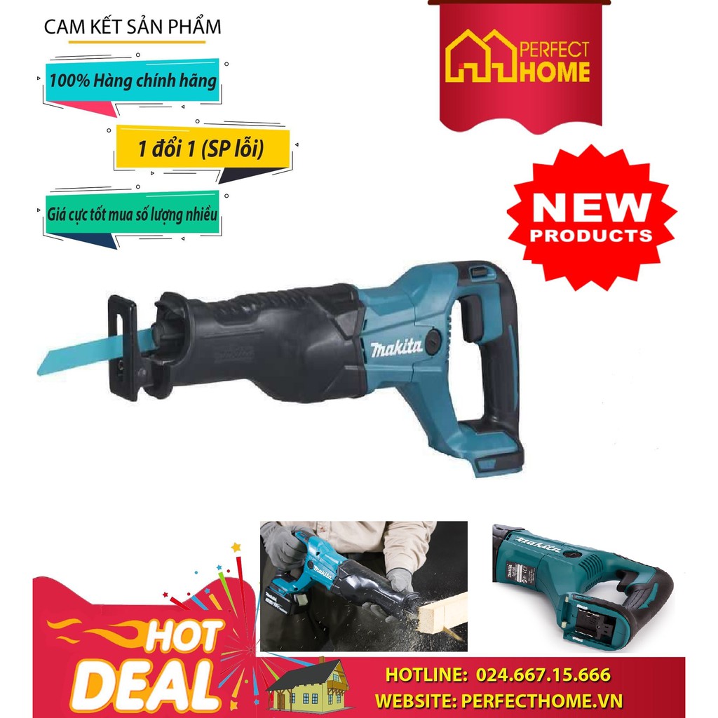 ⚡️Sale sốc⚡️ { Hàng chính_hãng}Máy Cưa Kiếm Dùng Pin  Makita DJR186Z (18V)