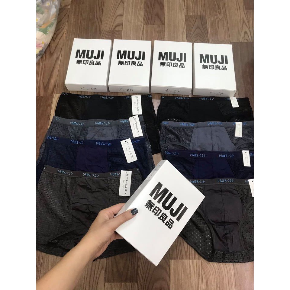 Quần boxer nam thông hơi nhật muji hàng đẹp chính hãng
