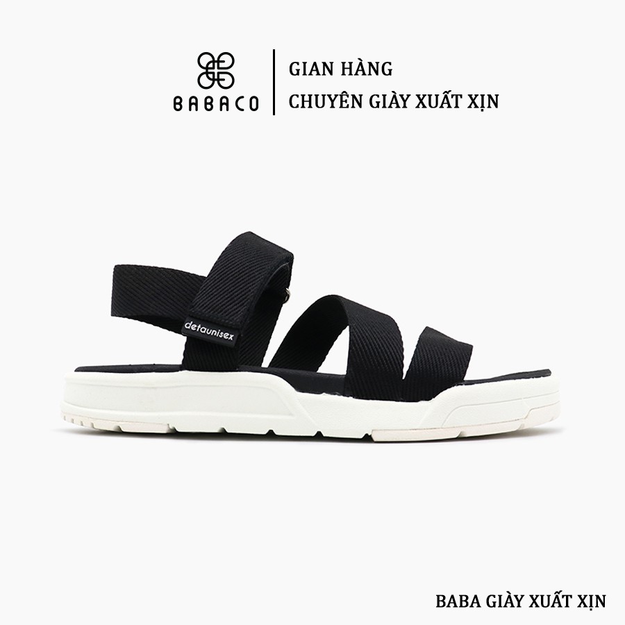 Giày sandal nữ DETA đế cao su liệu vả canvas siêu nhẹ dáng Unisex cho cả nam/nữ 1515 (FORM TO LỆCH 1 SZ)