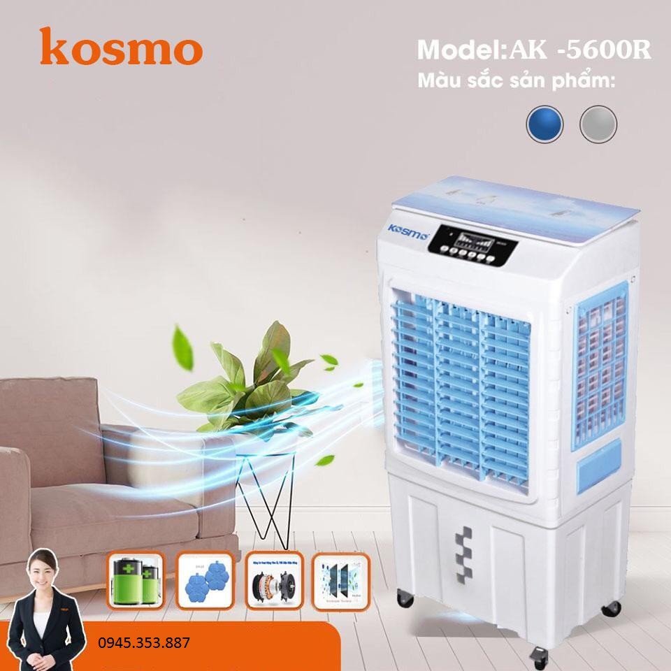 Quạt làm mát không khí hơi nước Kosmo KM-AK5600R nhập khẩu Thái Lan