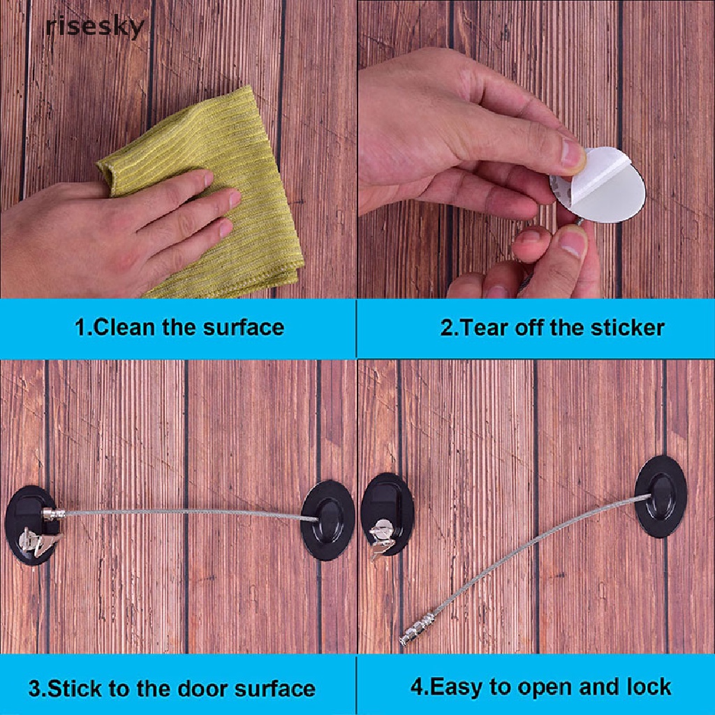 Bộ 4 Ổ Khóa Tủ Lạnh Mini Kèm 8 Chìa Khóa Tiện Dụng ♨Trên đó