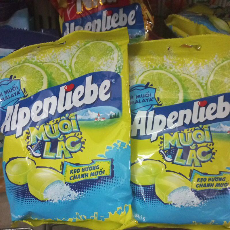 Kẹo alpenliebe muối lắc, hương chanh muối 84g