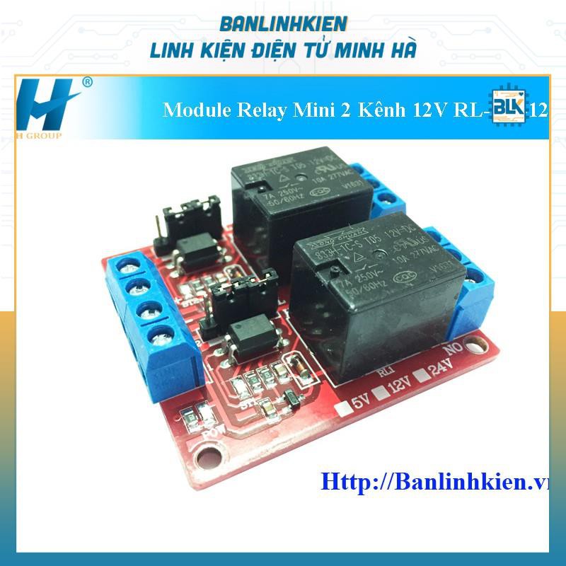 Mạch Relay Mini 2 Kênh 12V RL-M2-12V