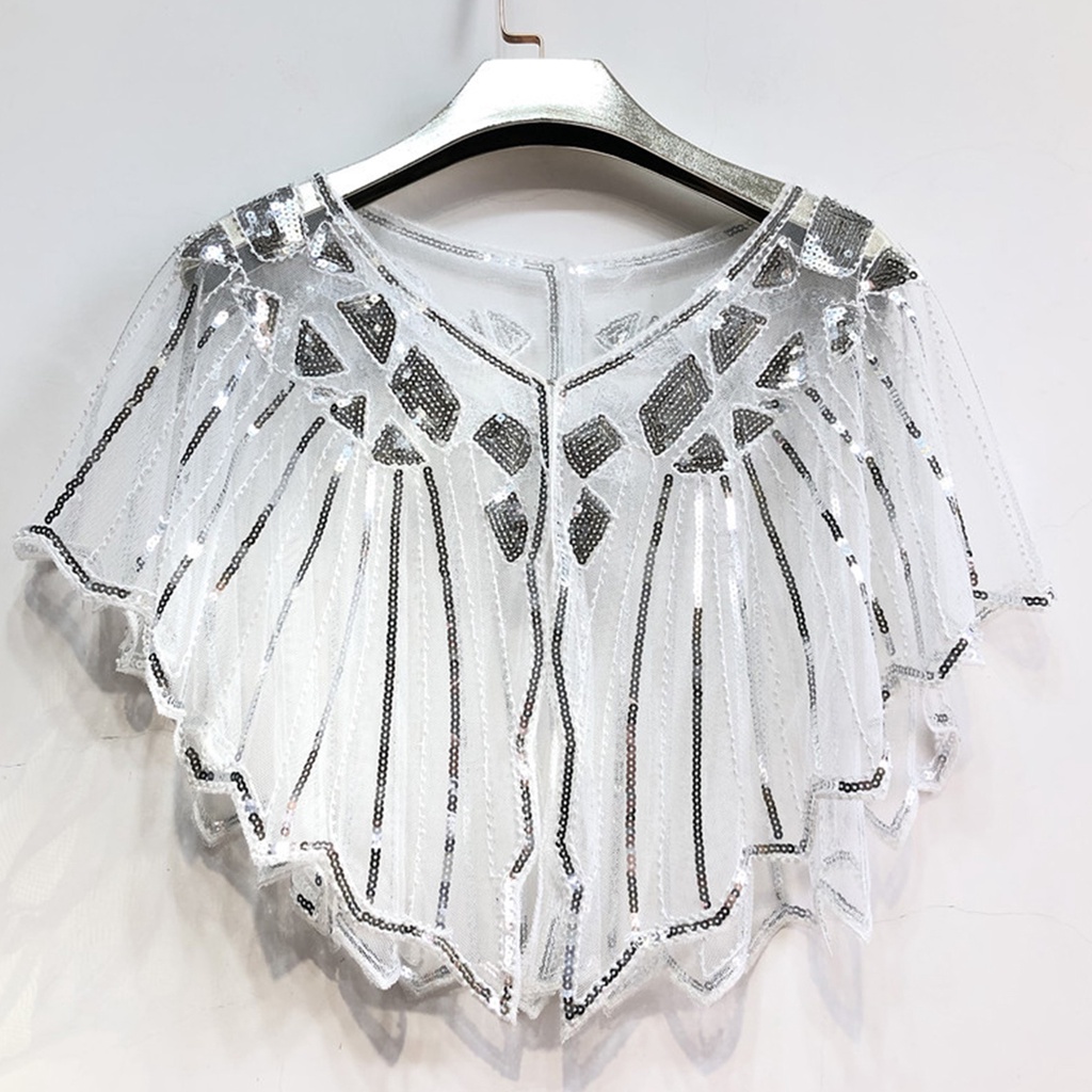 Khăn Choàng Ren Đính Hạt Lấp Lánh Thời Trang Cho Nữ