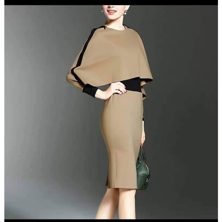 đầm body da nữ cánh dơi 353