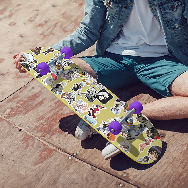 Set 50 Miếng Dán Trang Trí Hình Hoạt Hình Gintama