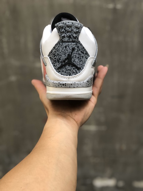 Giày JD 4 - trắng gót xám