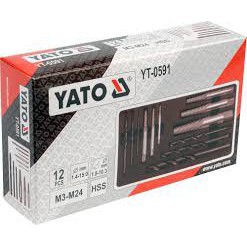 [Hàng xịn] Đồ Nghề Yato Balan. Bộ mũi khoan phá ốc vít hỏng 12 chi tiết Yato YT-0591