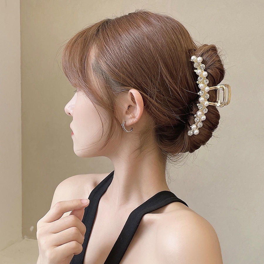 Kẹp Tóc Đính Đá Và Ngọc Trai Thời Trang Hàn Quốc Cho Nữ