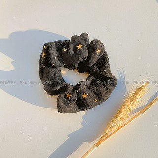 Cột tóc vải Scrunchies lụa mềm sao bling BeBie BP168
