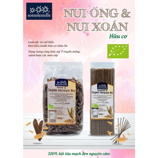 Nui, Mì Lúa Mạch Đen Nguyên Cám Hữu Cơ Sottolestelle - 500g