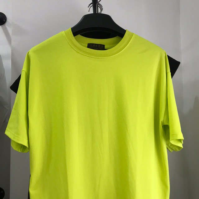 Áo phông xanh chuối trơn form rộng tay lỡ - áo over xanh chuối - neon tee