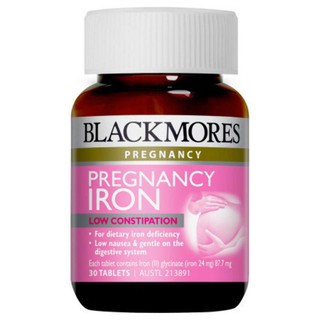 [Chính Hãng Úc] ✅ Blackmores Pregnancy Iron | Viên Uống Sắt Cho Bà Bầu 30 Viên