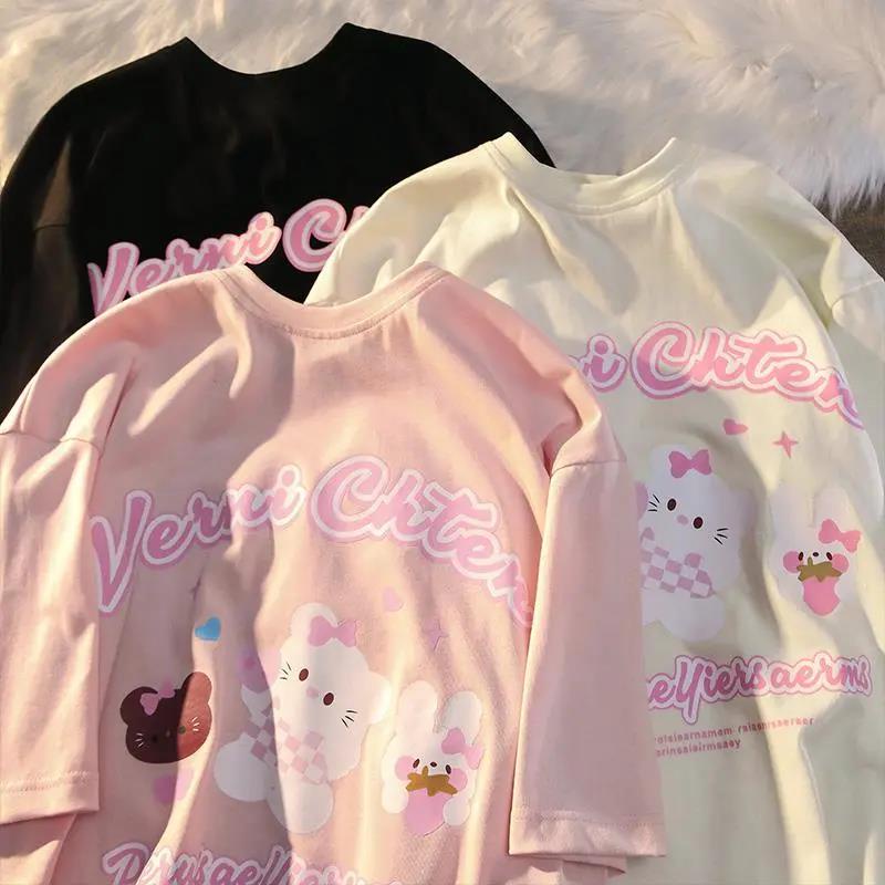 NRVP Áo Thun 100% Cotton Dáng Rộng Thời Trang Hàn Quốc Cho Nữ