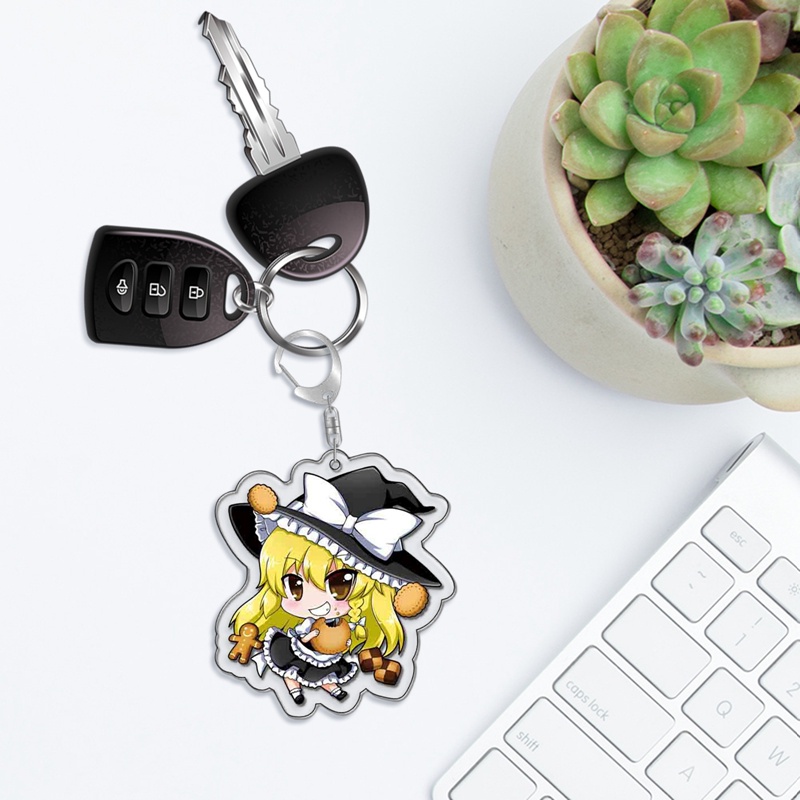 Móc Khóa Nhựa Acrylic In Hình Anime Touhou Project Đáng Yêu