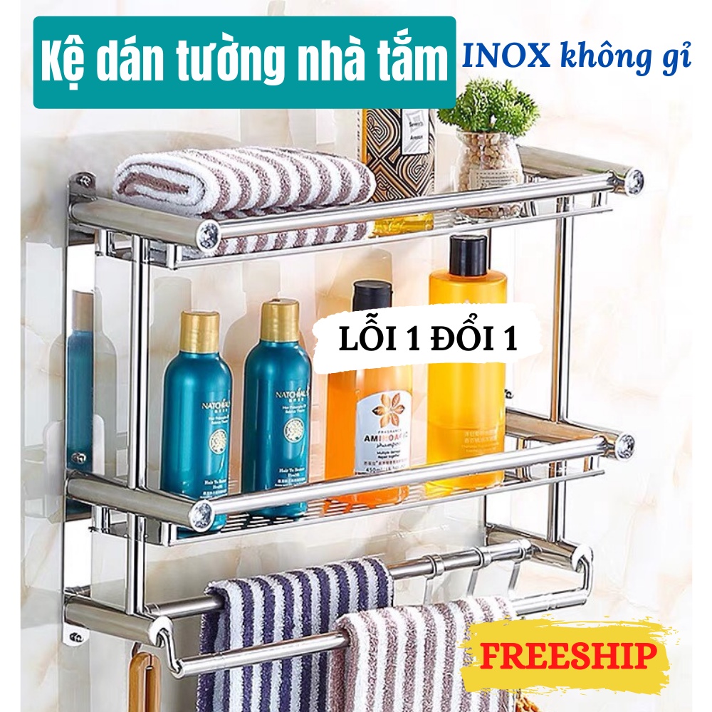 Kệ Để Đồ Giá Treo Khăn Gắn Tường Nhà Tắm Không Gỉ Tiện Lợi Shop Gia Dụng HOÀI AN