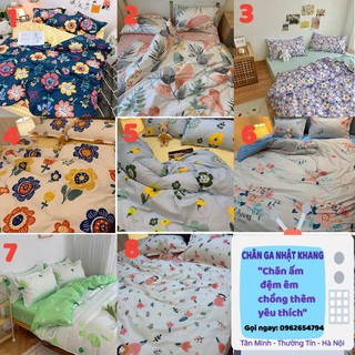 Bộ chăn ga và vỏ gối cotton Poly tổng hợp mẫu