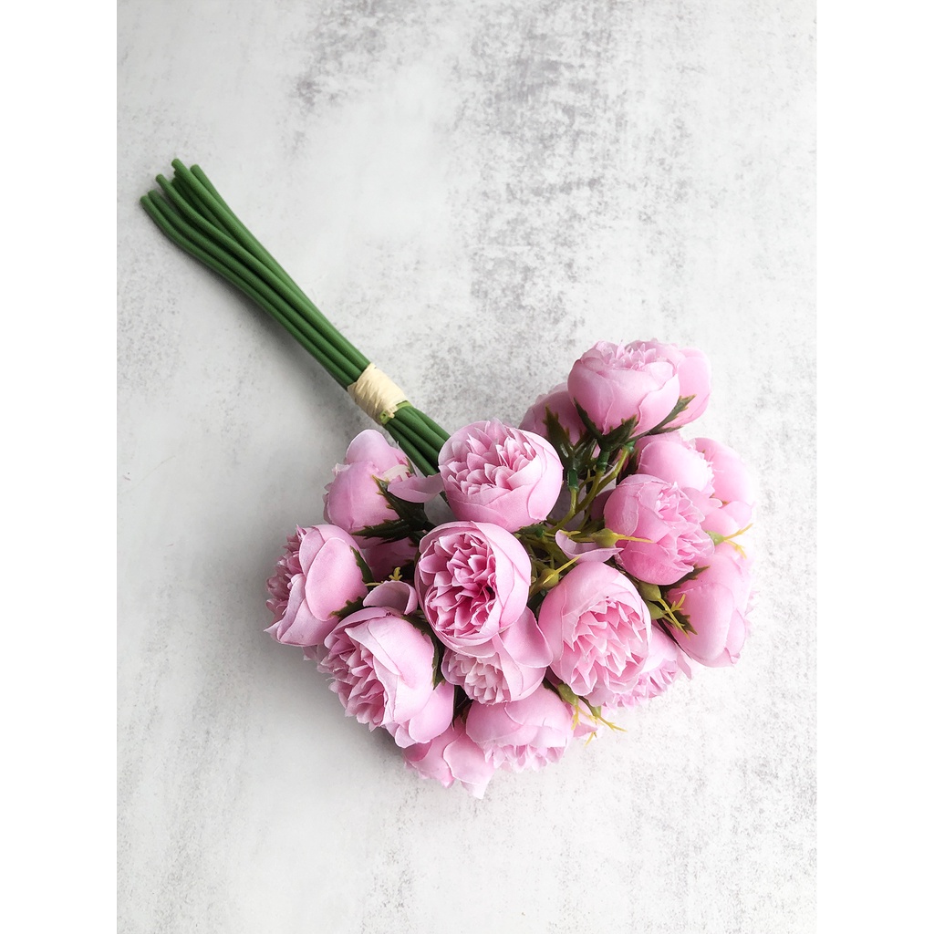 27 Bông Hoa Hồng Giả Trang Trí Tiệc Cưới