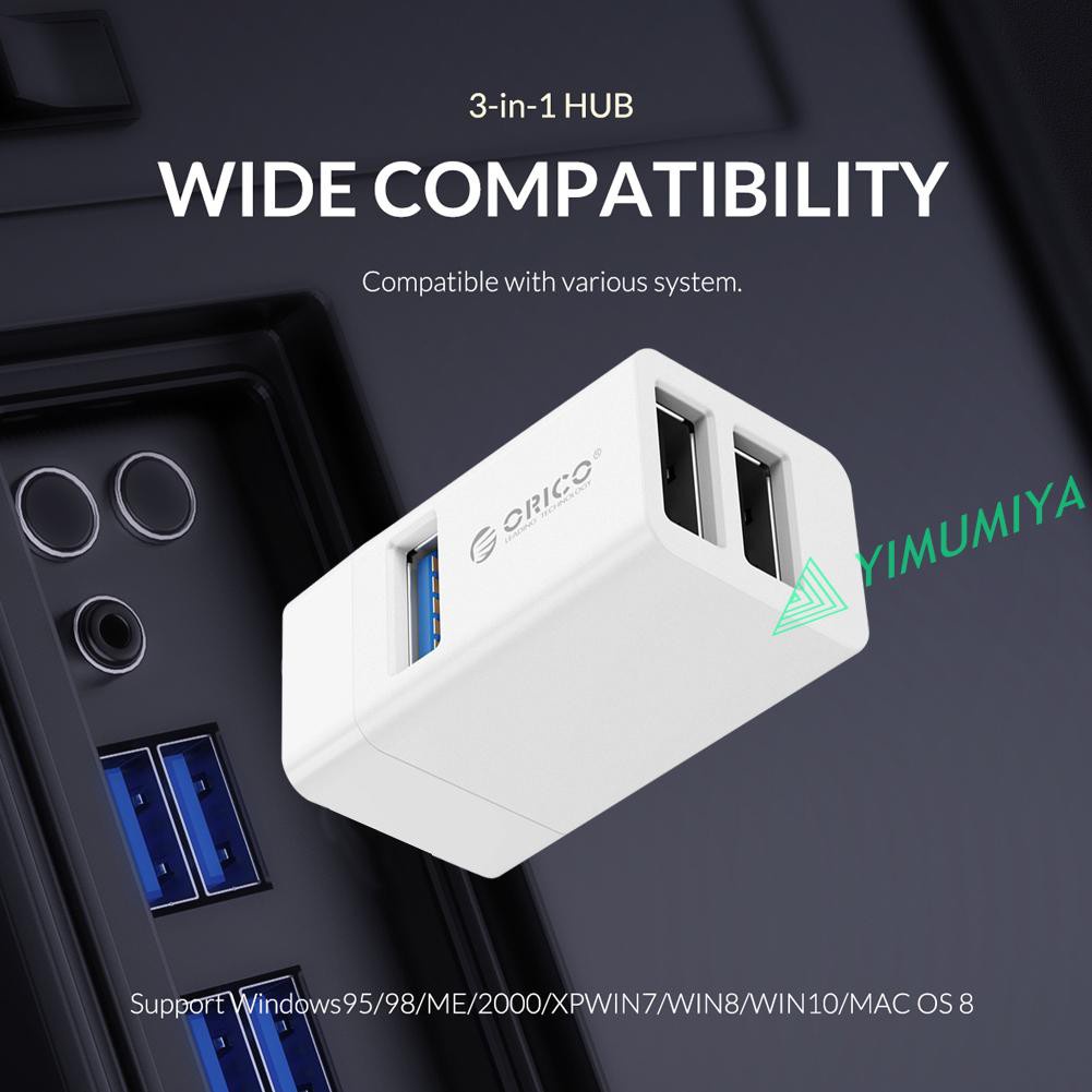 Hub Chia 3 Cổng Usb 2.0 3.0 Tốc Độ Cao Orico Cho Máy Tính