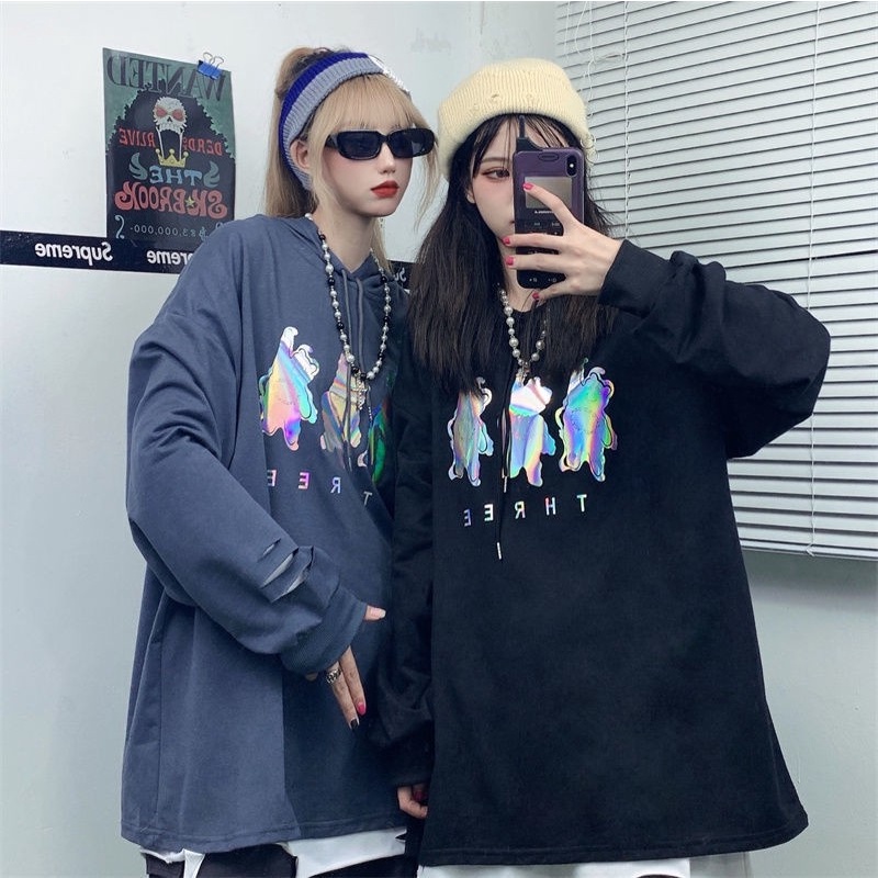 ZHELIHANGFEI Áo len khô in chữ dài tay đa năng thời trang