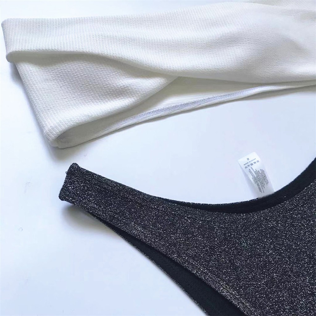 Set đồ bơi hai mảnh màu trơn có mút lót quyến rũ cho nữ | BigBuy360 - bigbuy360.vn