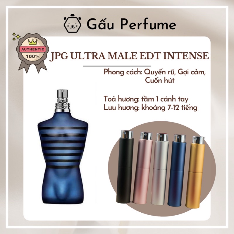 Mẫu thử nước hoa chính hãng JPG Ultra Male EDT Intense 10ML