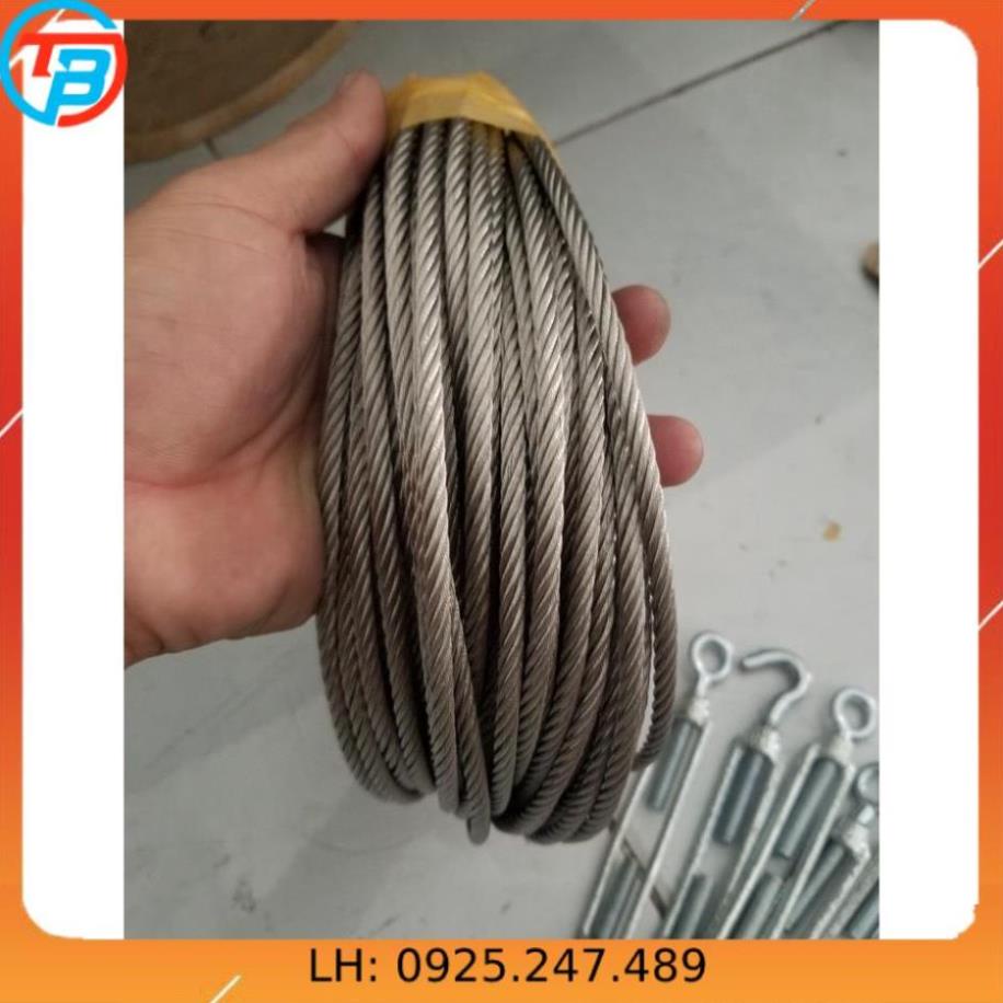 30 Mét cáp INOX 304 5mm chống rỉ sét,ăn mòn cực tốt.Làm dây phơi quần áo,chằng buộc,trang trí nhà cửa....kimkhinhatphat