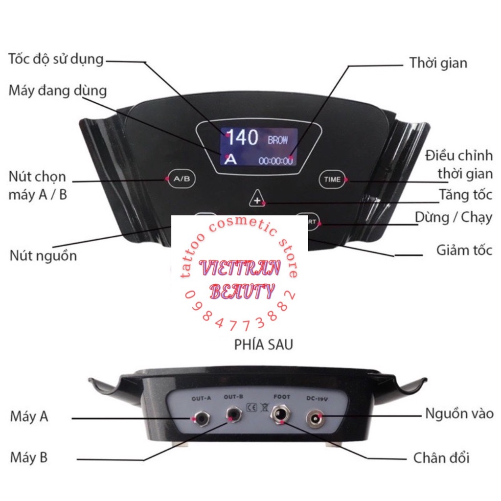 Máy Phun Xăm Kỹ Thuật Số Black Pearl 3