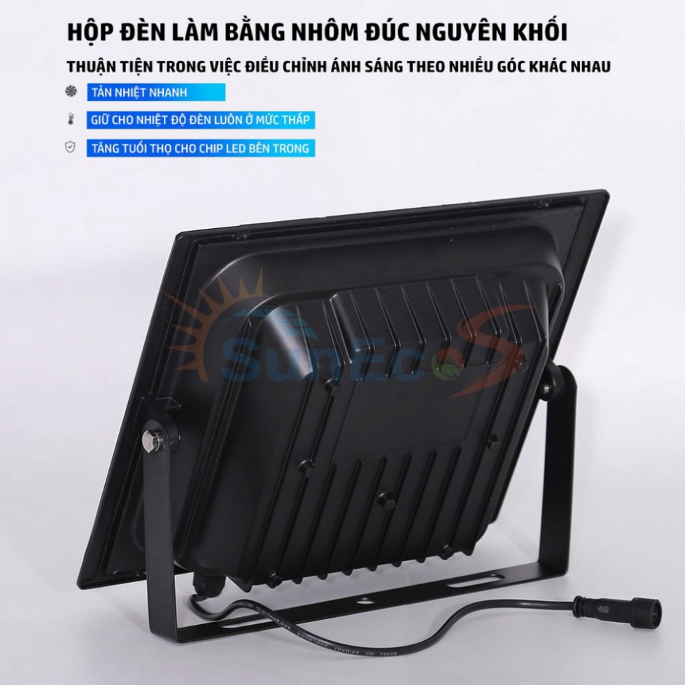 [Freeship] Đèn năng lượng mặt trời 300W Suneco, vỏ nhôm đúc nguyên khối, chống nước IP67, Bảo hành 24 tháng