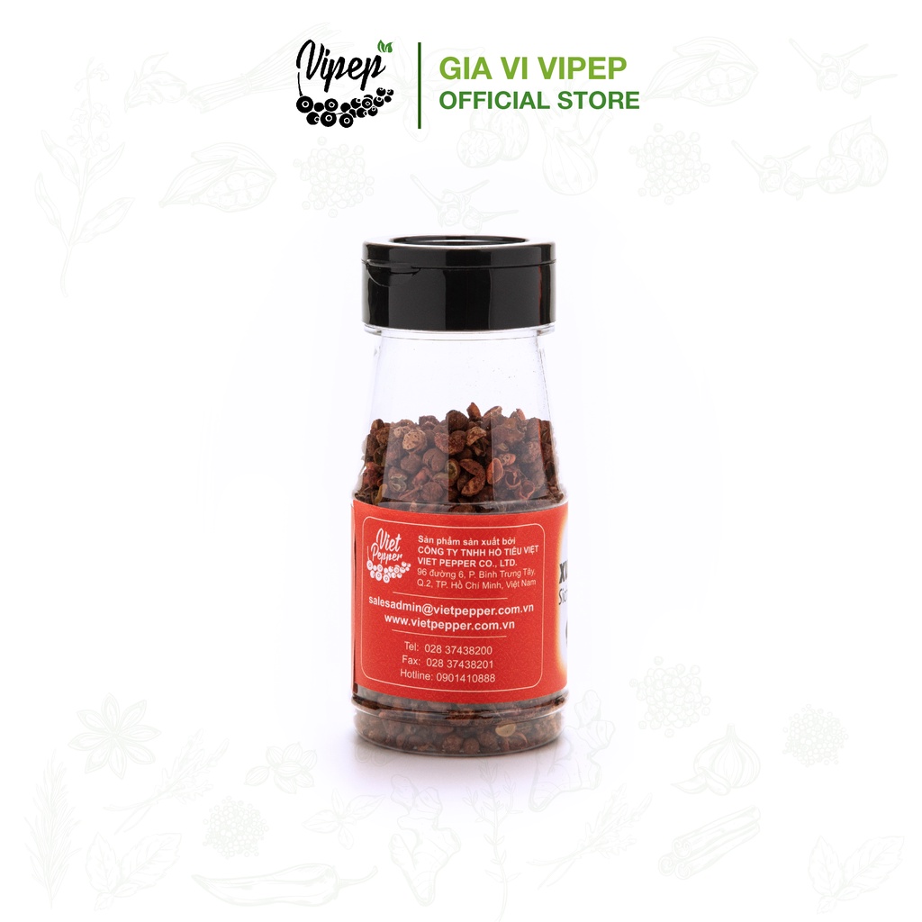 Xuyên Tiêu Tự Nhiên Vipep Hũ Nhựa 40g