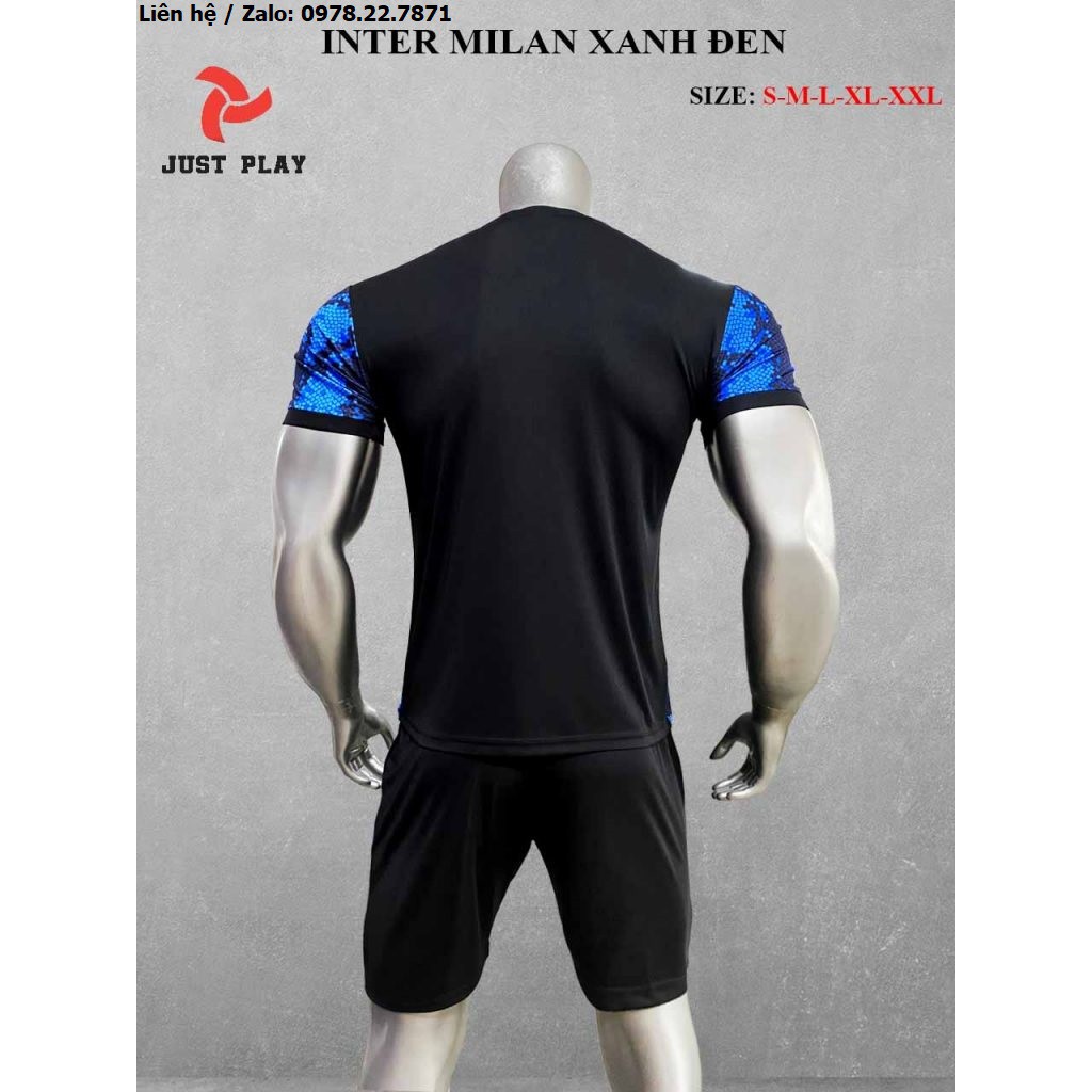 Bộ Quần Áo Bóng Đá Inter Milan Sân Nhà Màu Xanh Đen 2021-2022
