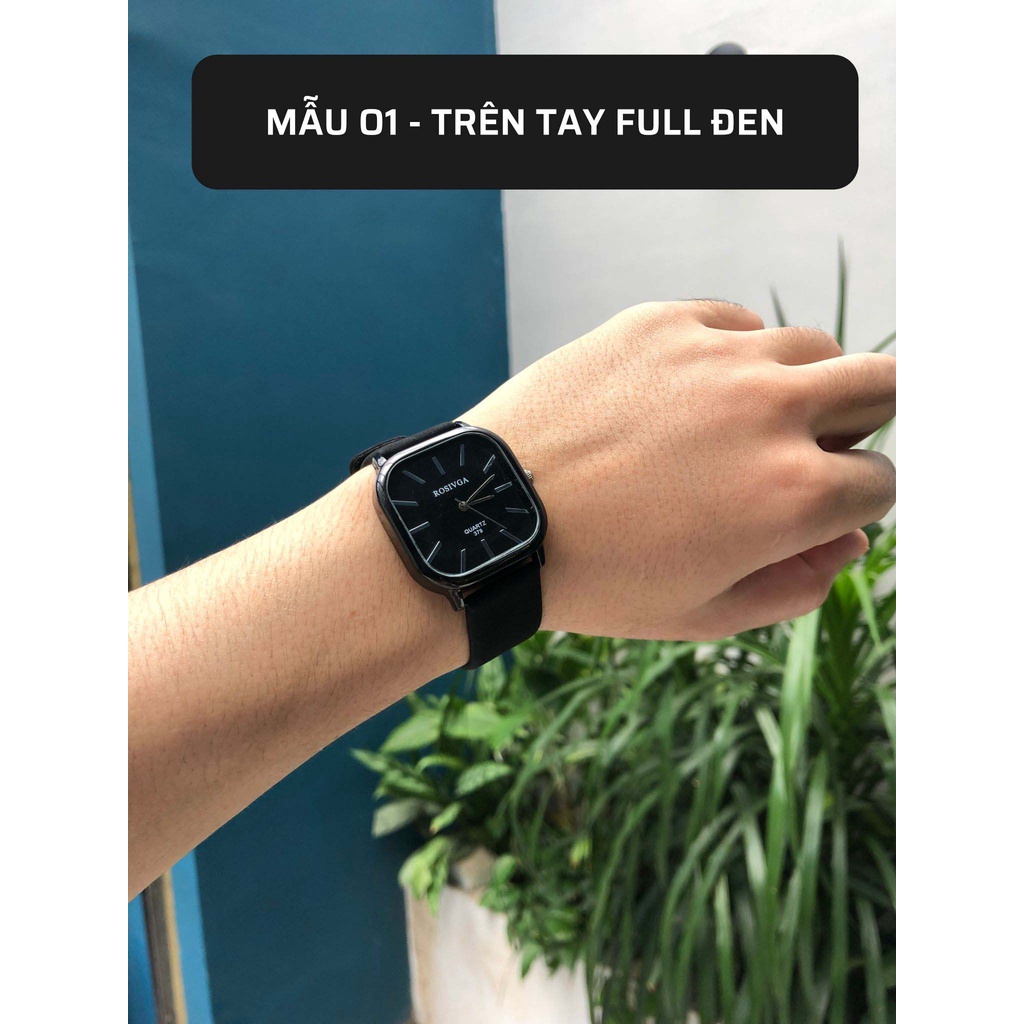 Đồng hồ nam Rosivga dây da thời trang cá tính