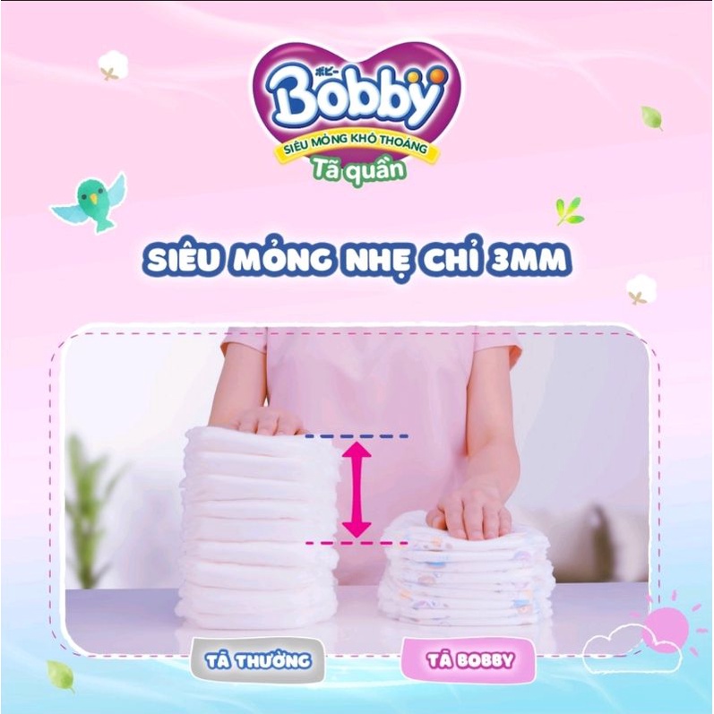 Tã Quần Bobby Gói Mega Jumbo gạo non L96/XL84/XXL76/XXX22+6 miếng